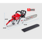 Petrol Chainsaw 45CC Commercial 18 Bar Chain Saw E-Start