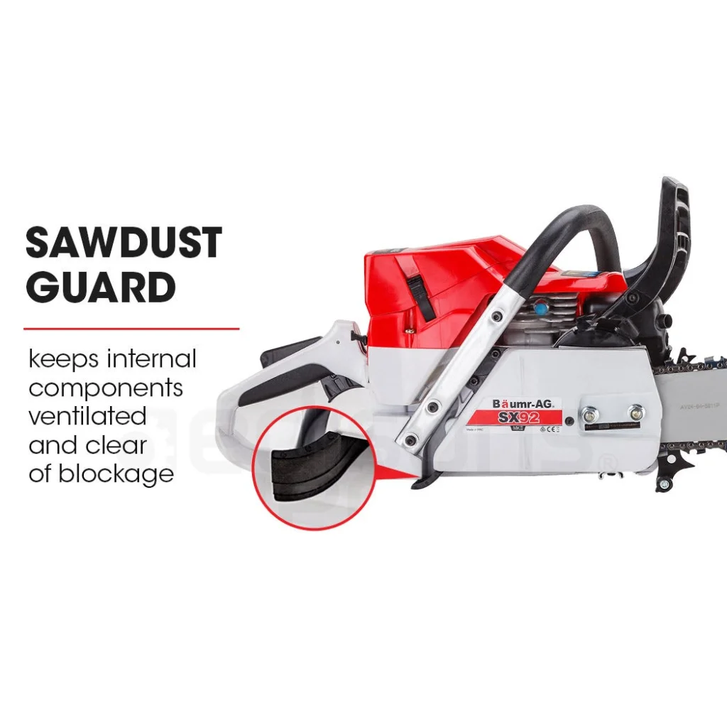 Petrol Commercial Chainsaw 24 Bar E-Start Chain Saw Top