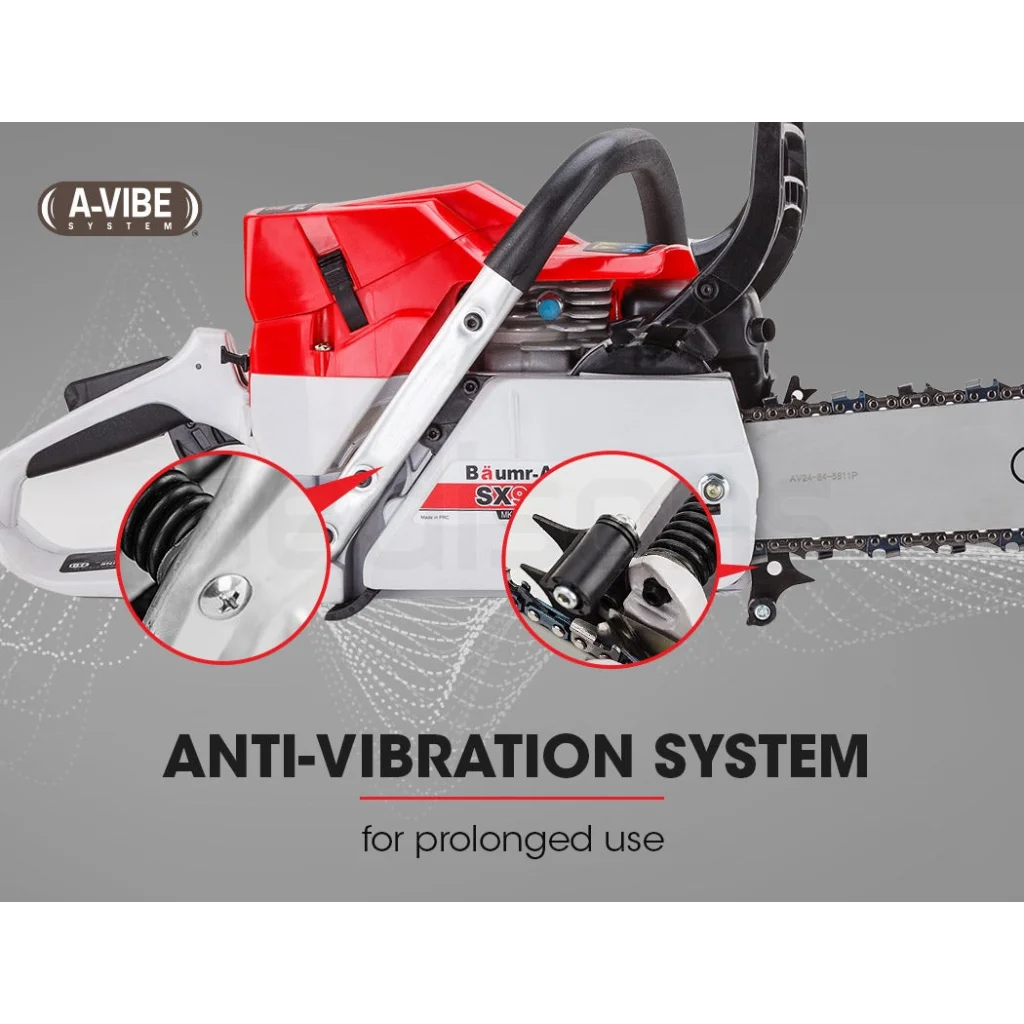 Petrol Commercial Chainsaw 24 Bar E-Start Chain Saw Top