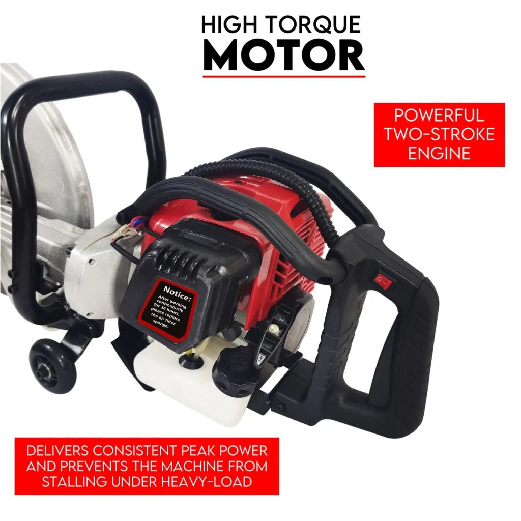 Petrol Demolition Saw 75CC Concrete Cut-Off Wet Demo Road