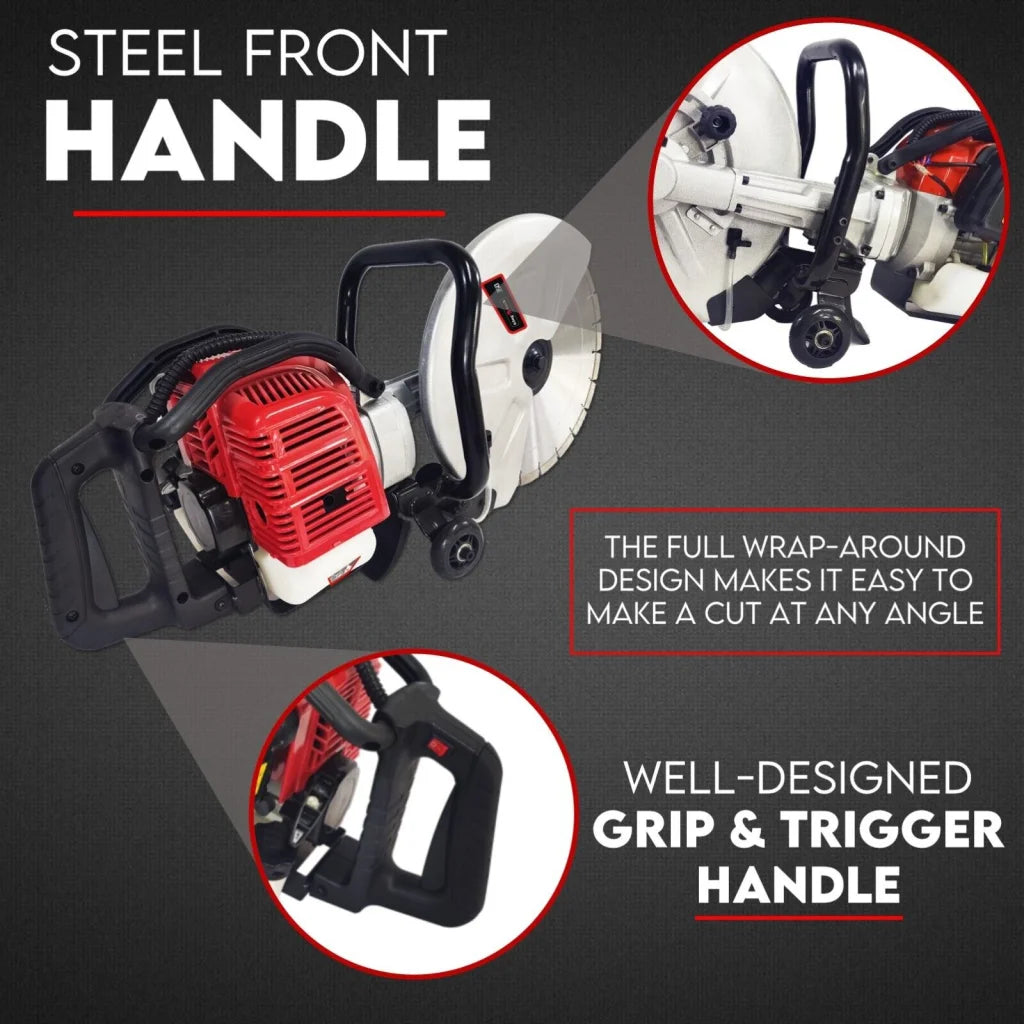 Petrol Demolition Saw 75CC Concrete Cut-Off Wet Demo Road