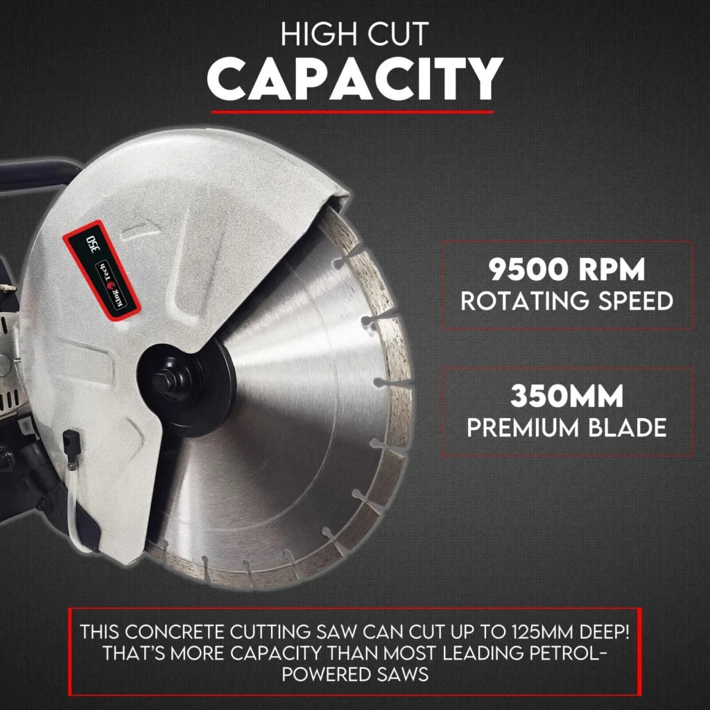 Petrol Demolition Saw 75CC Concrete Cut-Off Wet Demo Road