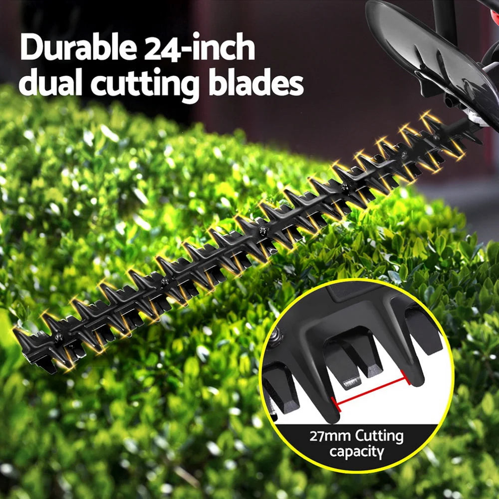 Petrol Hedge Trimmer 25.4CC 24’’ Dual Blade Tree & Grass