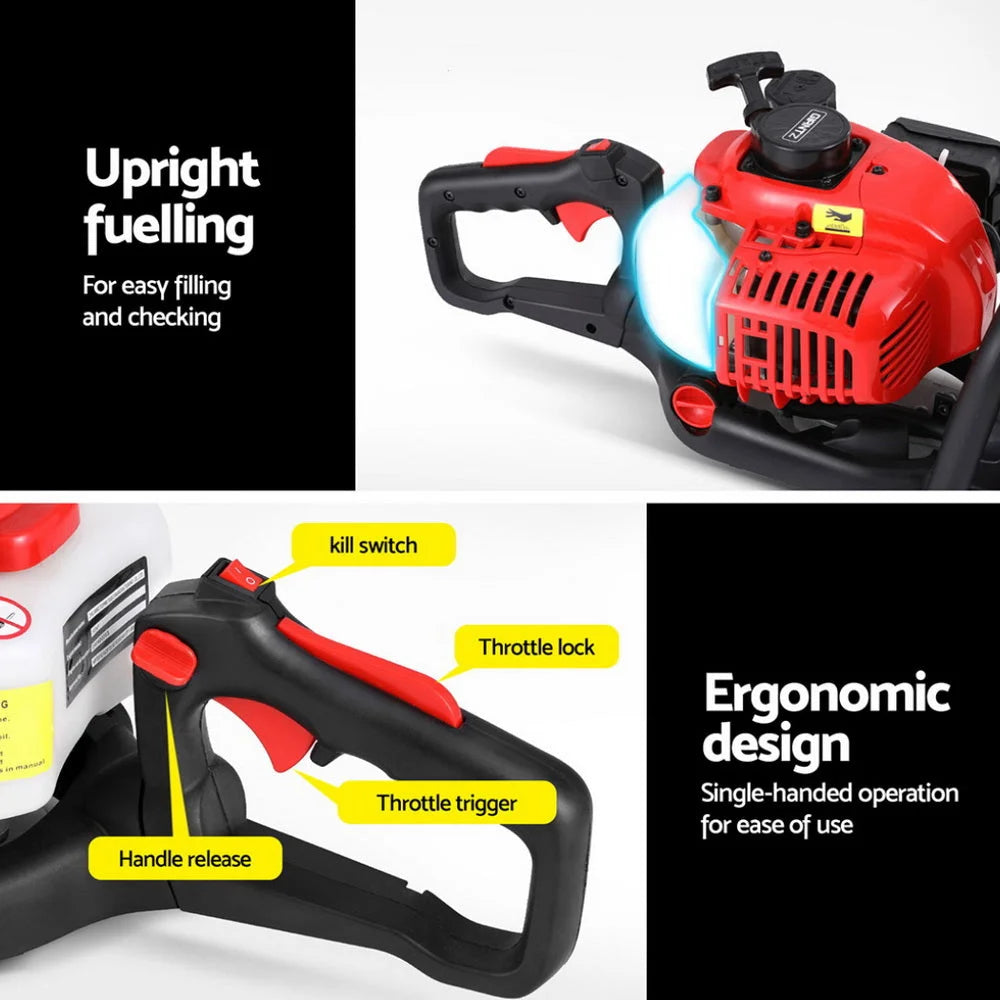 Petrol Hedge Trimmer 25.4CC 24’’ Dual Blade Tree & Grass