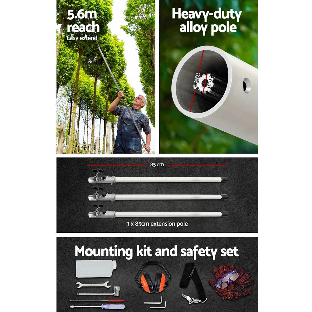 Petrol Pole Chainsaw 62CC Saw Brush Cutter Whipper Snipper