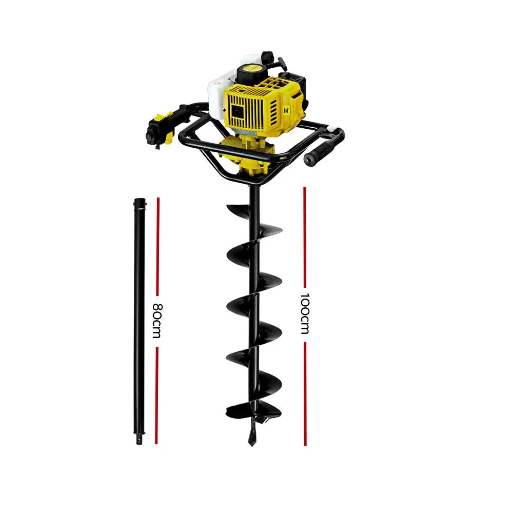 Petrol Post Hole Digger 65CC Auger Drill Borer Fence Earth
