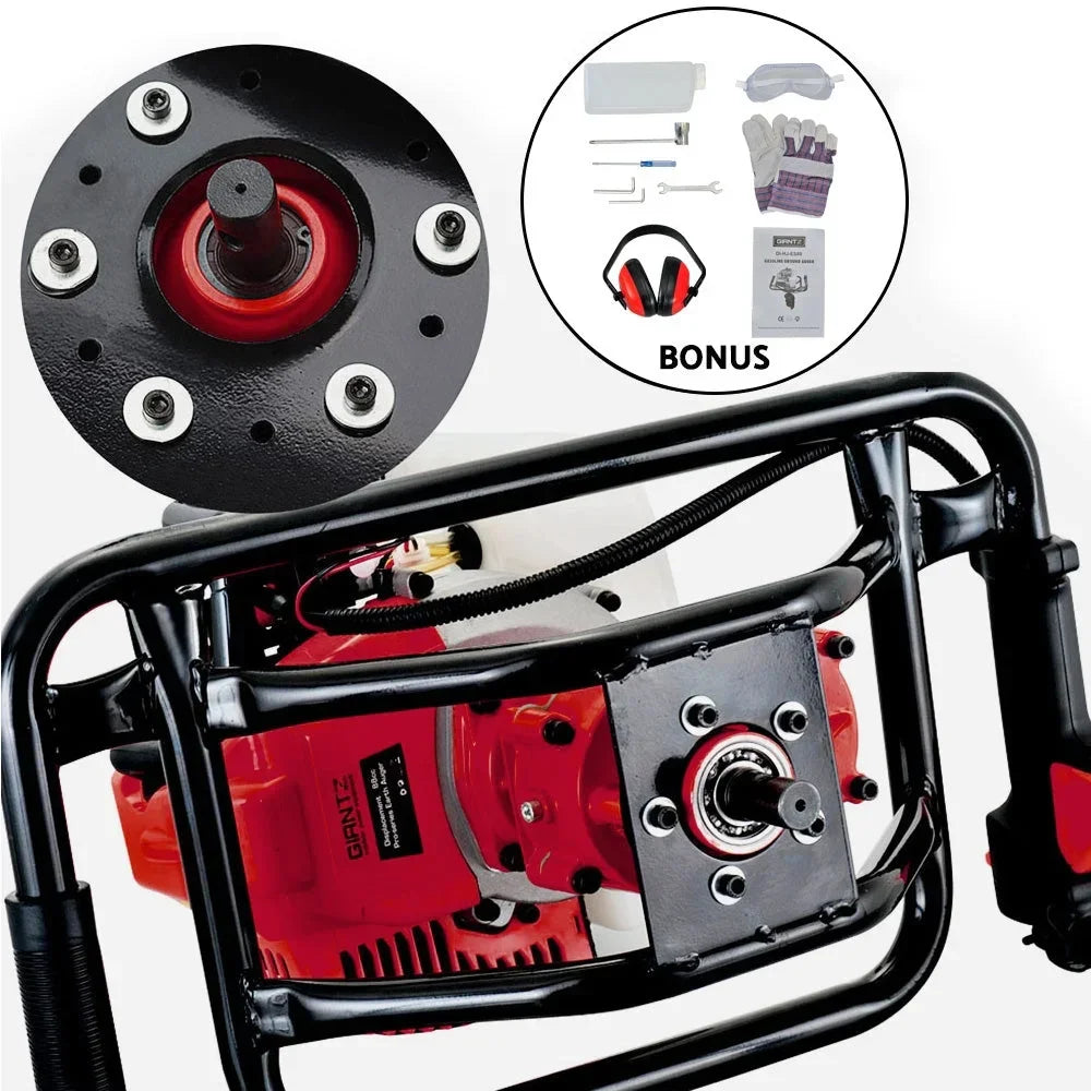 Petrol Post Hole Digger 65CC Drill Borer Fence Extension