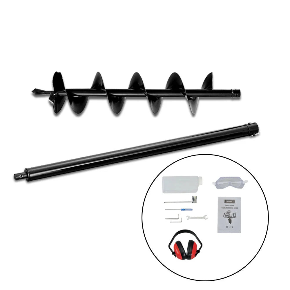 Petrol Post Hole Digger 80CC Drill Borer Fence Auger Bits