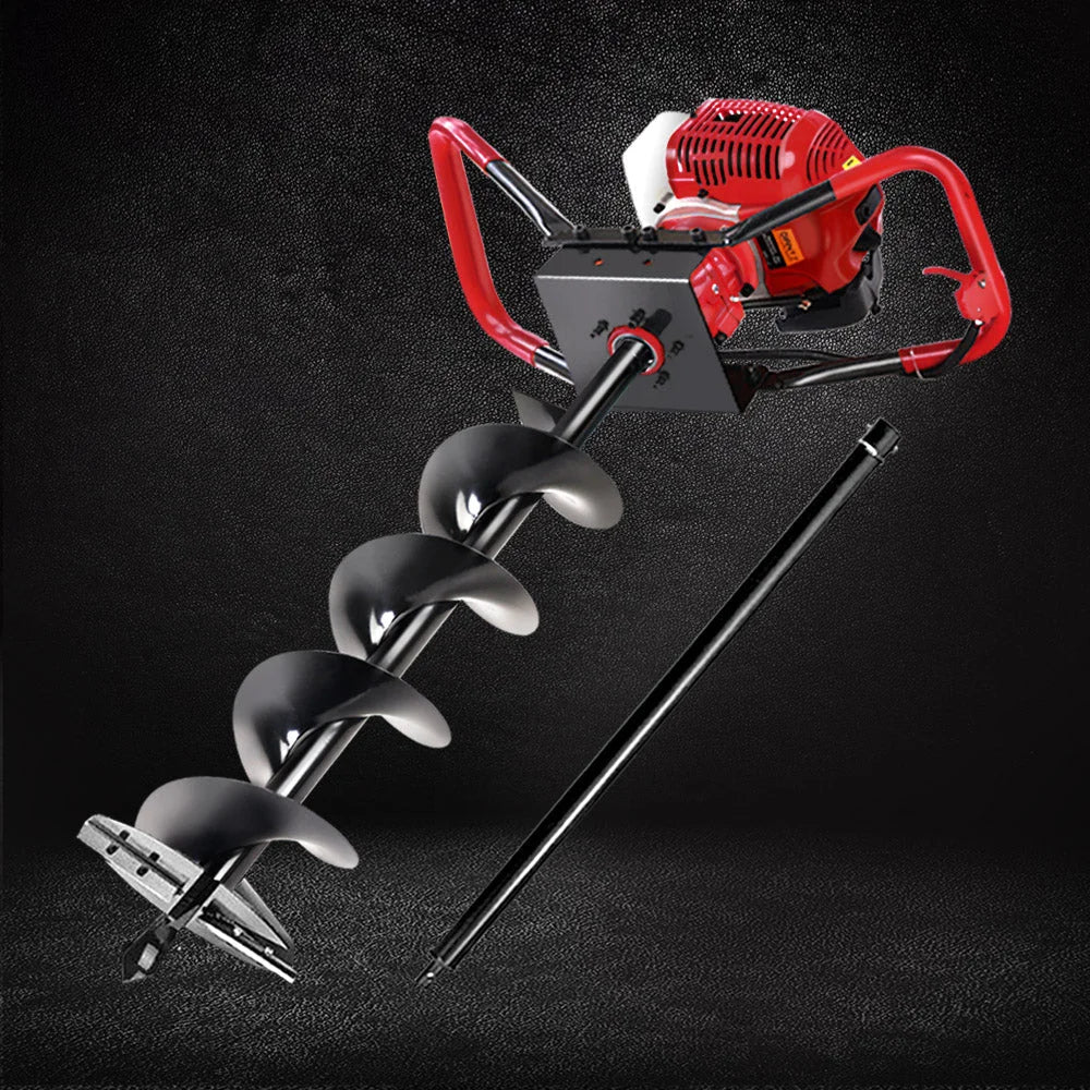 Petrol Post Hole Digger 80CC Drill Borer Fence Auger Bits