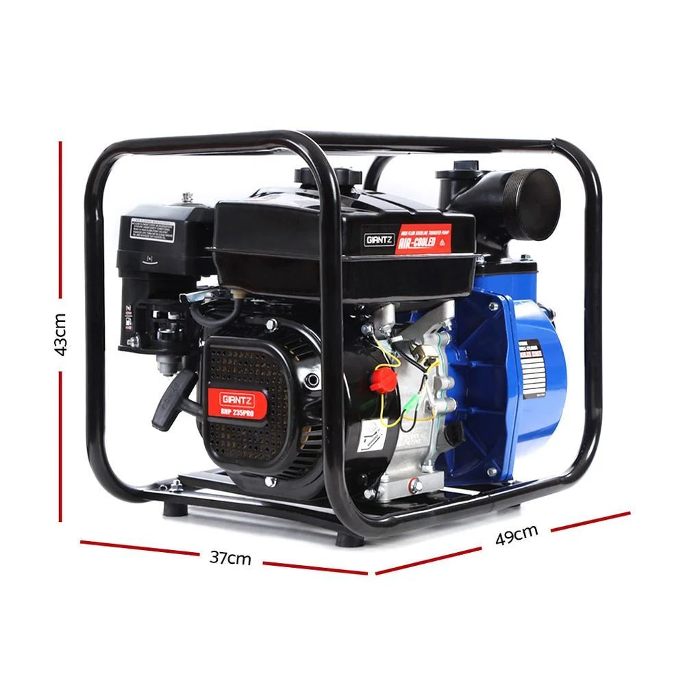 Petrol Water Pump 8HP 3’’ Garden Irrigation Transfer - Blue