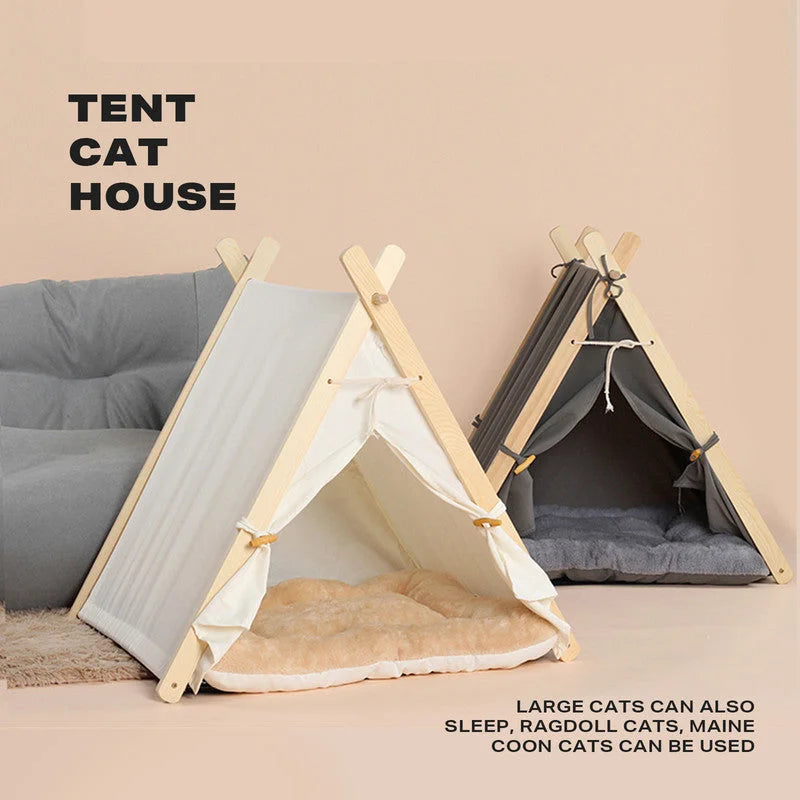 Pets Teepee Dogs Tent Removable Washable Cats Tents Dog Cat
