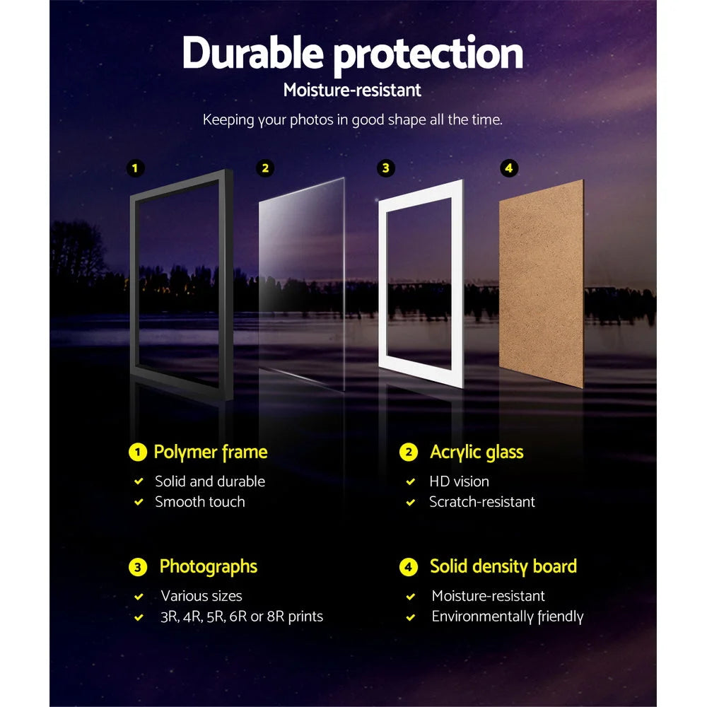 Photo Frame Set 30‑pcs Wall Hanging Collage Black