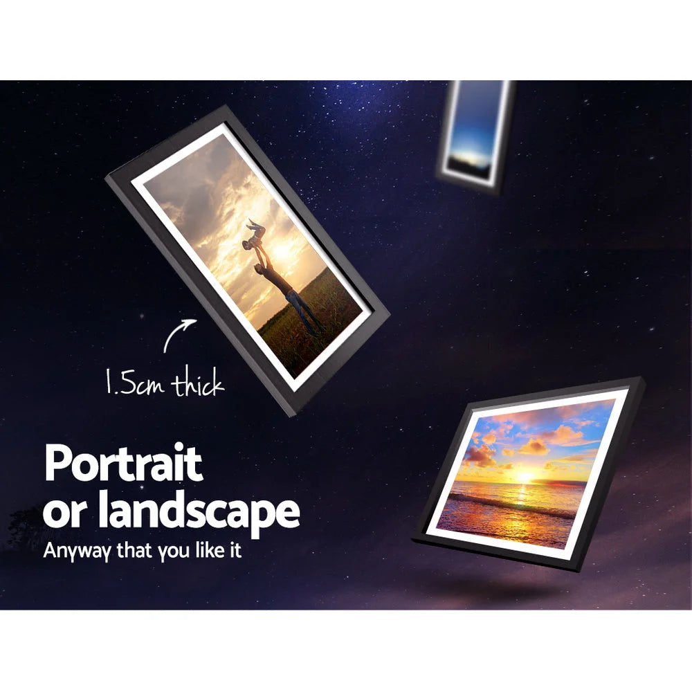 Photo Frame Set 30‑pcs Wall Hanging Collage Black