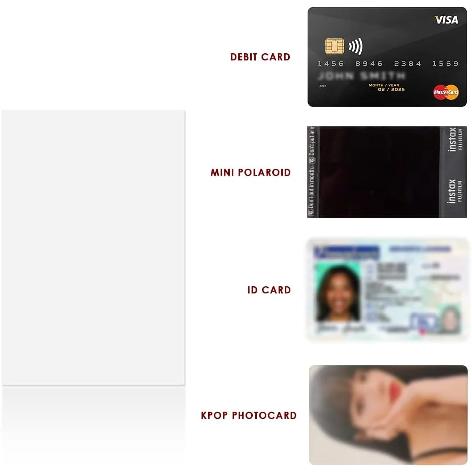 Photocard Sleeves 100 Packs - 200 Microns Kpop (Unsealable)