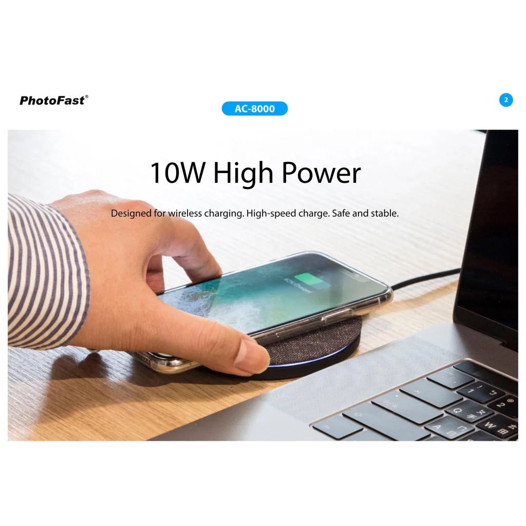 PhotoFast AirCharge Qi Compatible 10W Fast Charger (AC8000)