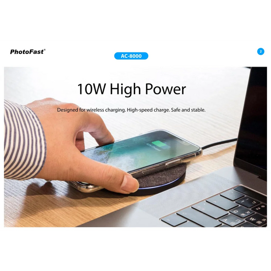 PhotoFast AirCharge Qi Compatible 10W Fast Charger (AC8000)