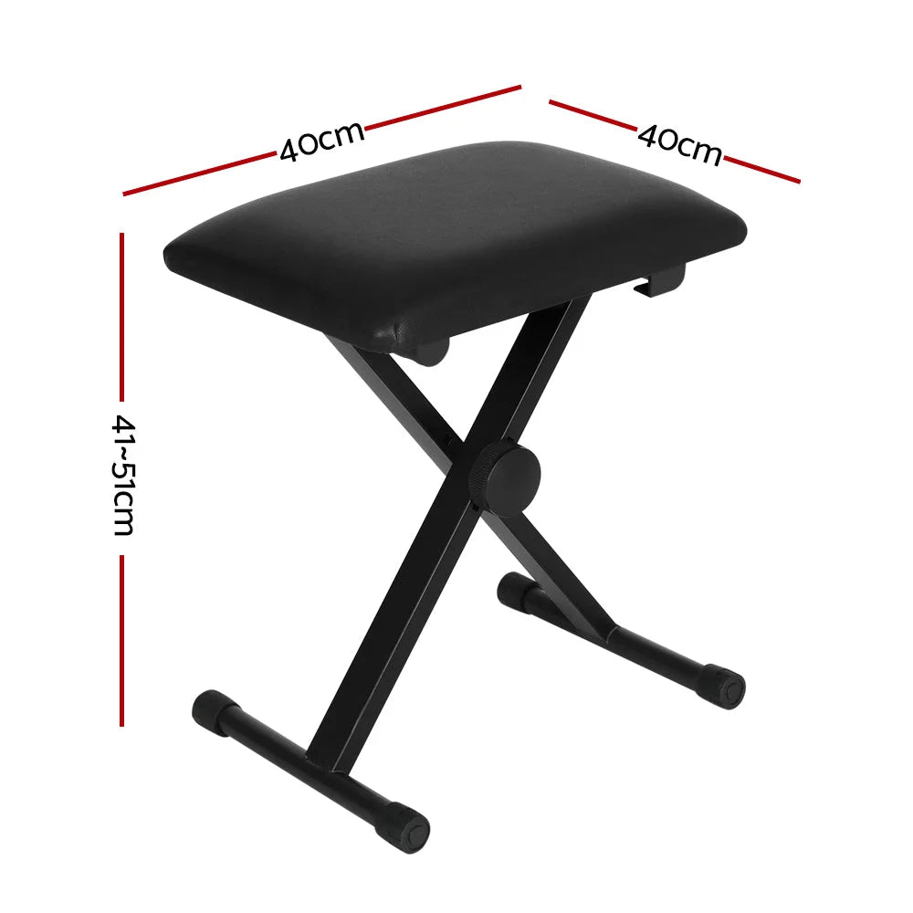 Piano Stool Adjustable Height Keyboard Seat Portable Bench