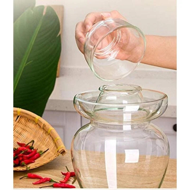 Pickle Glass Jar Kimchi Sauerkraut Canisters & Jars Medium