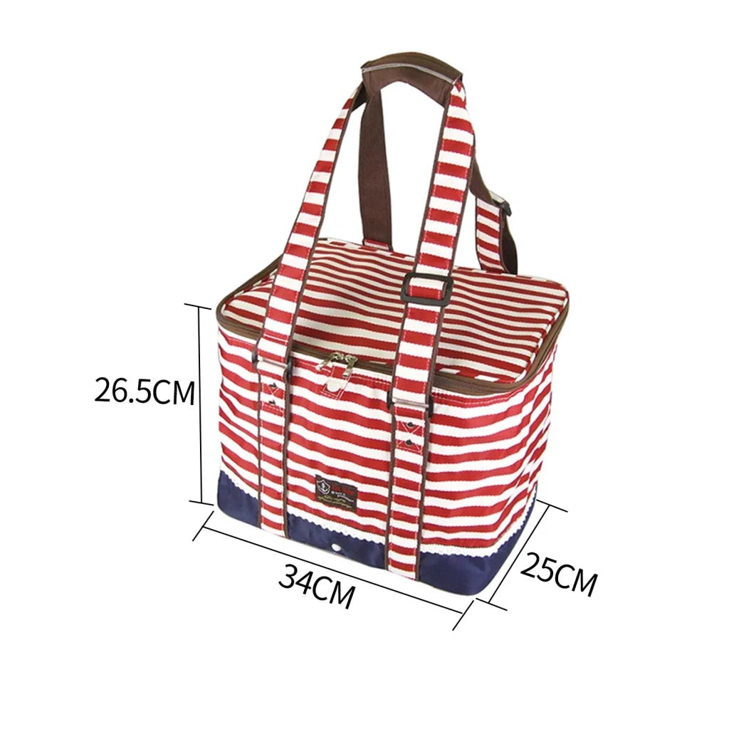 Picnic Bag Red Insulated Thermal Cooler Portable Lunch Food