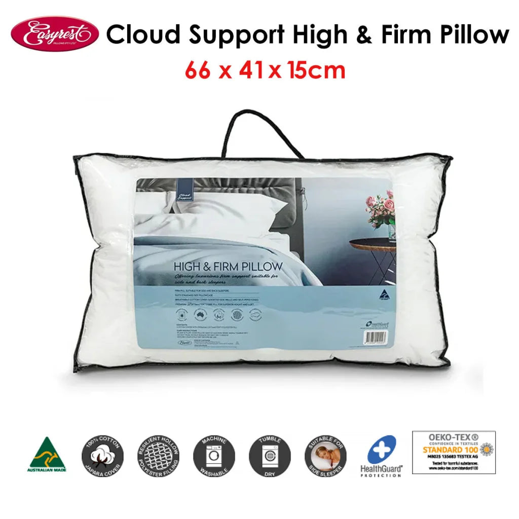 Pillow Easyrest Cloud Support High & Firm 66x41x5 cm - Home