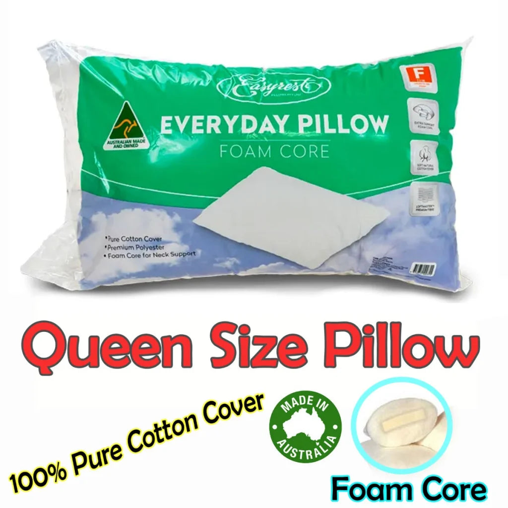 Pillow Easyrest Everyday Foam Cored Queen Sized - Home &