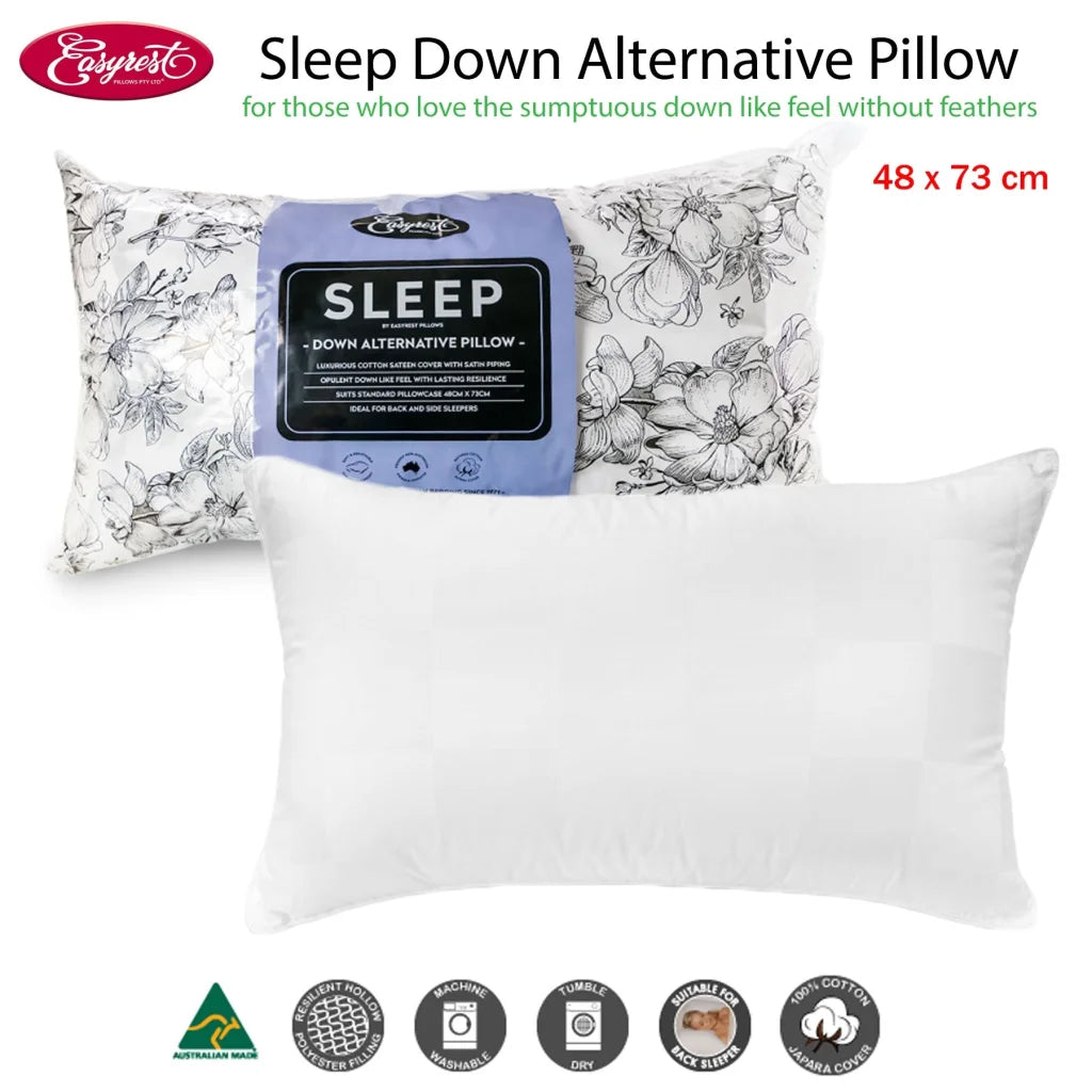 Pillow Easyrest Sleep Down Alternative Standard Suits Back