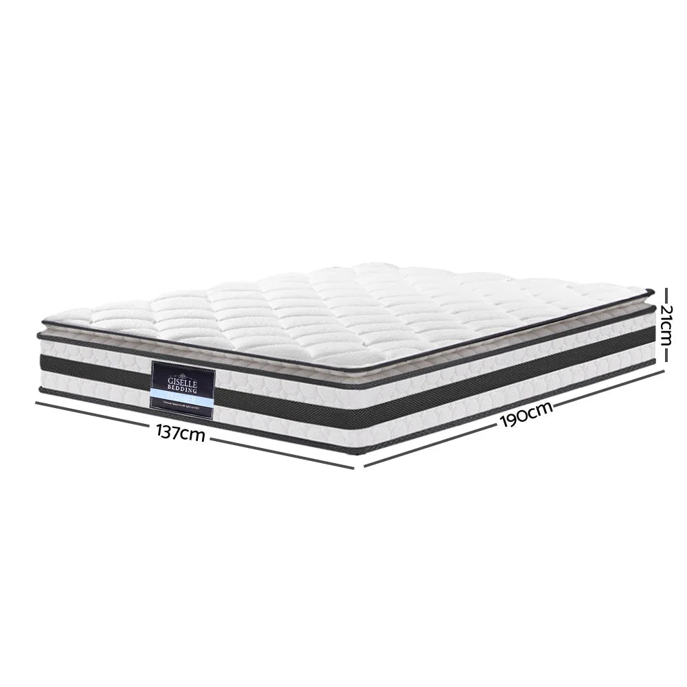 Pillow Top Spring Foam Mattress Double Size Bedding