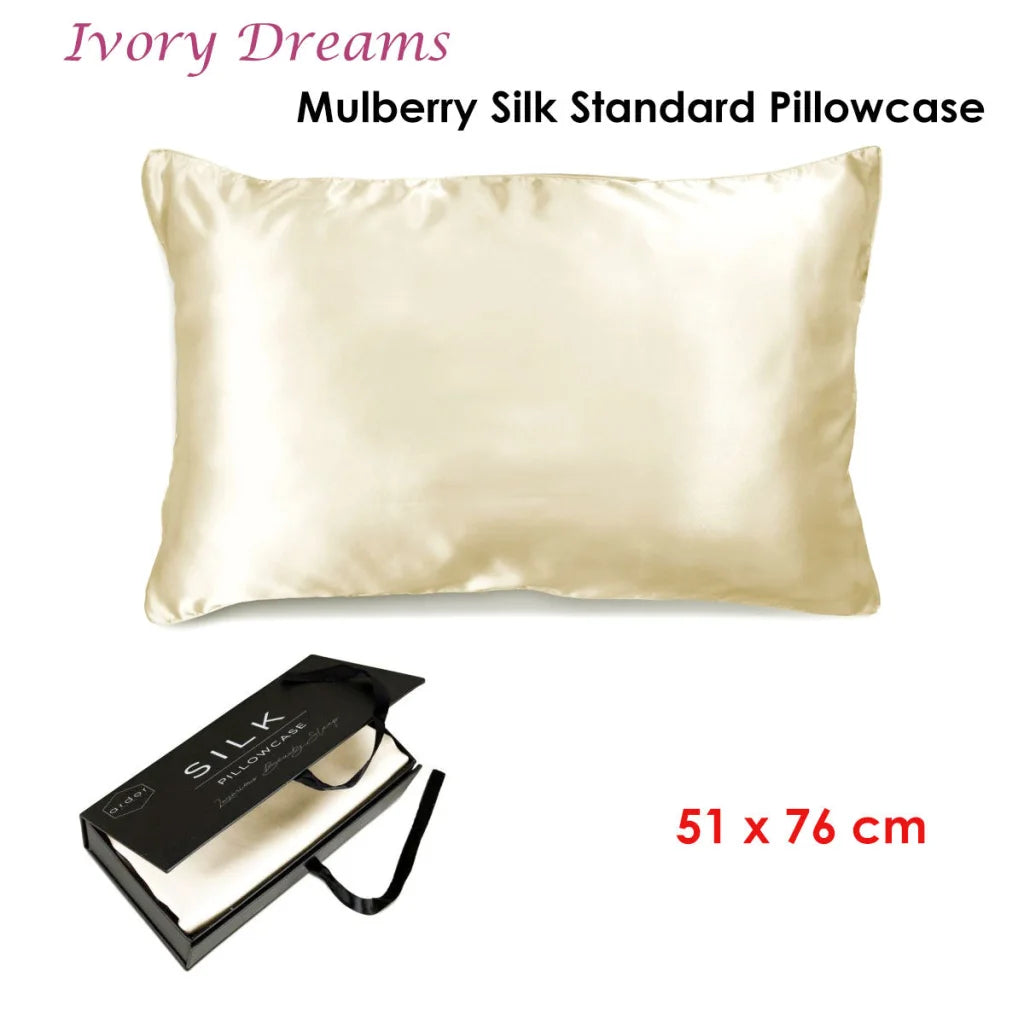 Pillowcase Mulberry Silk Standard Ivory Dreams - Ardor