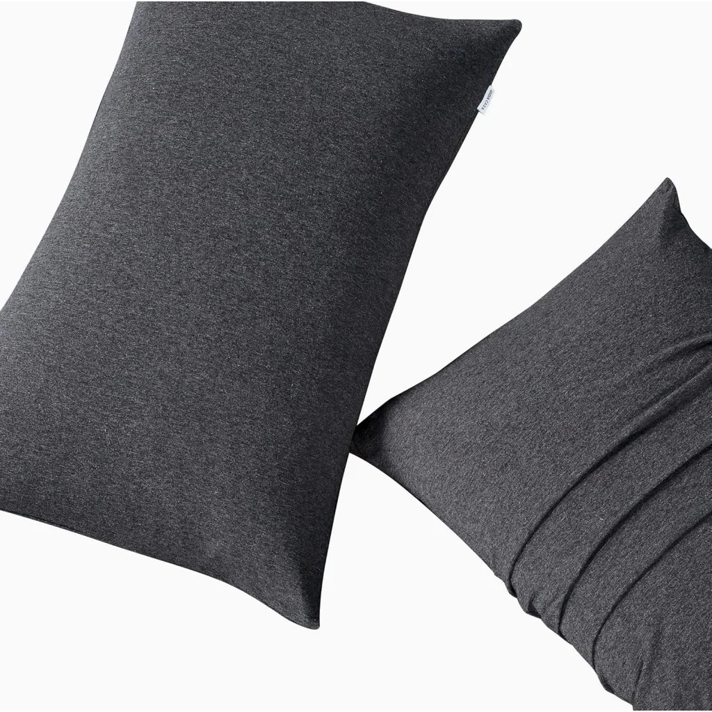 Pillowcase Set of 2 100% Jersey Cotton Soft Breathable