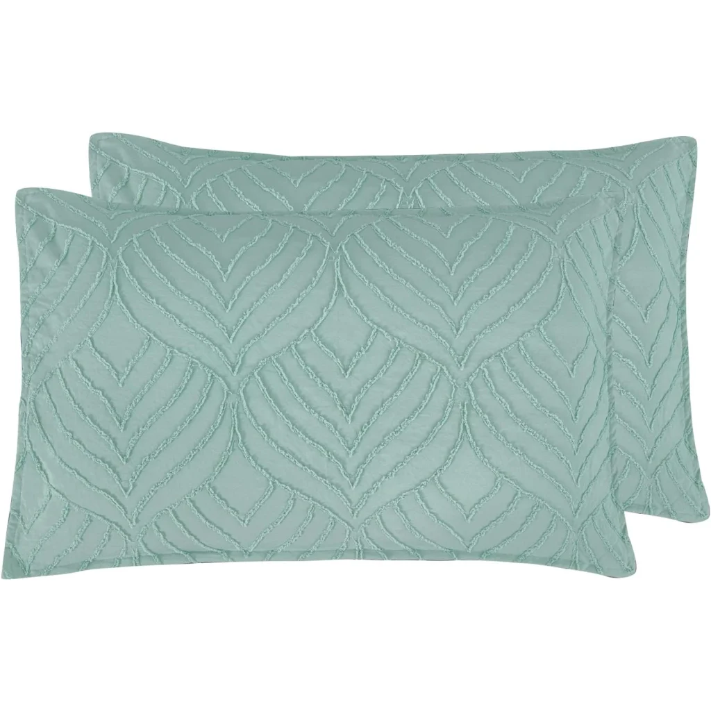 Pillowcase Set of 2 100% Premium Microfibre Tufted