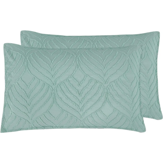 Pillowcase Set of 2 100% Premium Microfibre Tufted