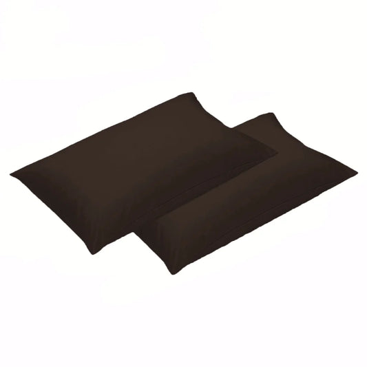 Pillowcases 500TC Pair of Cotton Standard - Chocolate