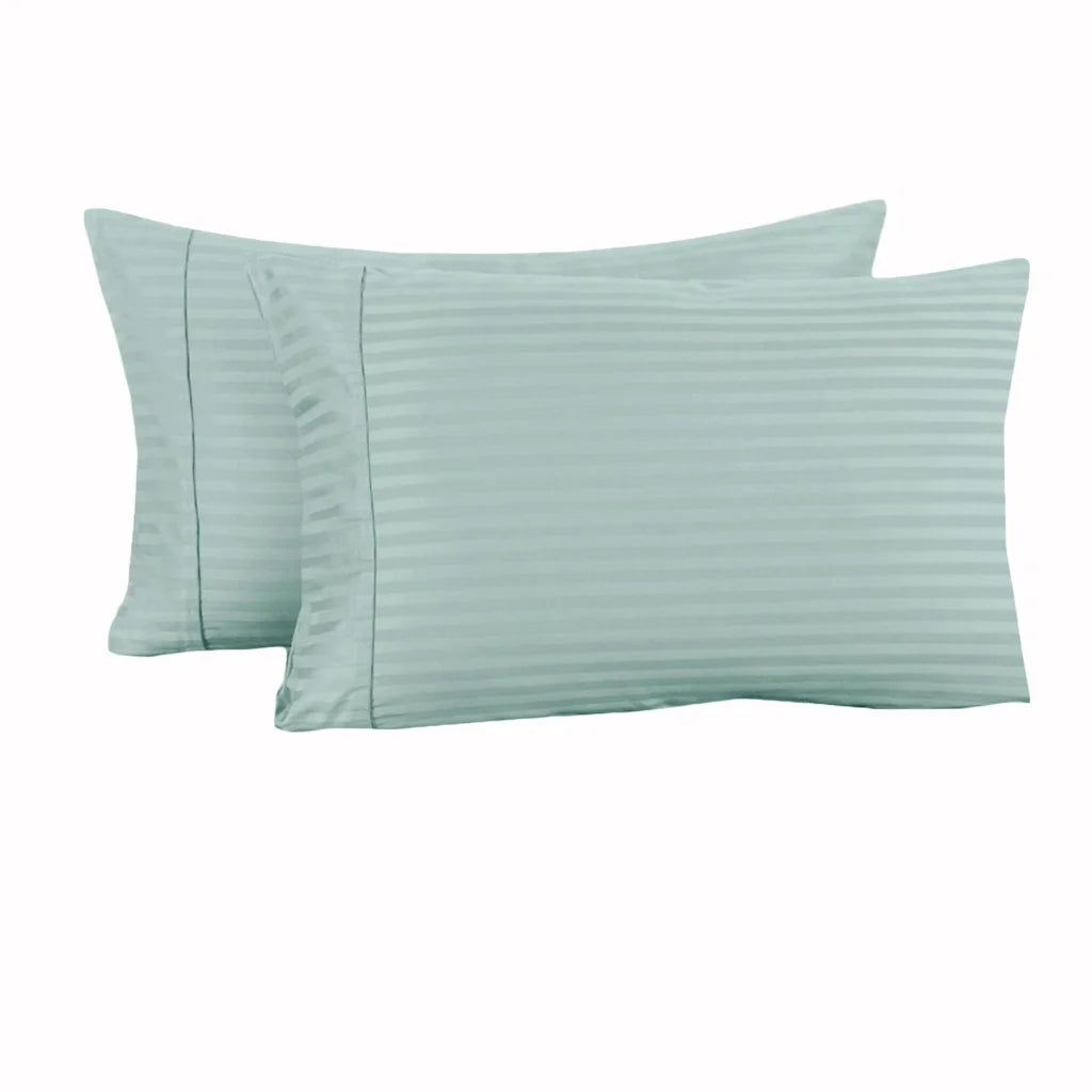 Pillowcases Accessorize 325TC Pair Cuffed Standard - Blue