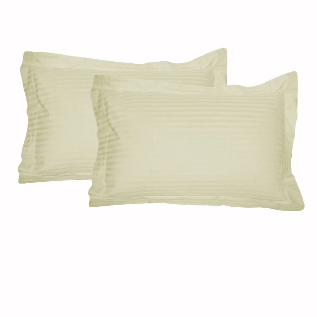 Pillowcases Accessorize 325TC Pair Tailored Standard - Ecru