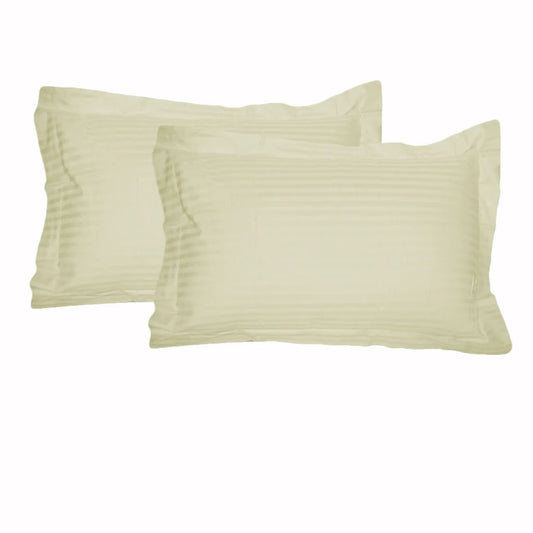 Pillowcases Accessorize 325TC Pair Tailored Standard - Ecru
