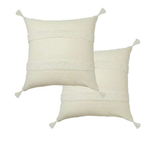 Pillowcases Accessorize Pair Indra Cotton Tassel European