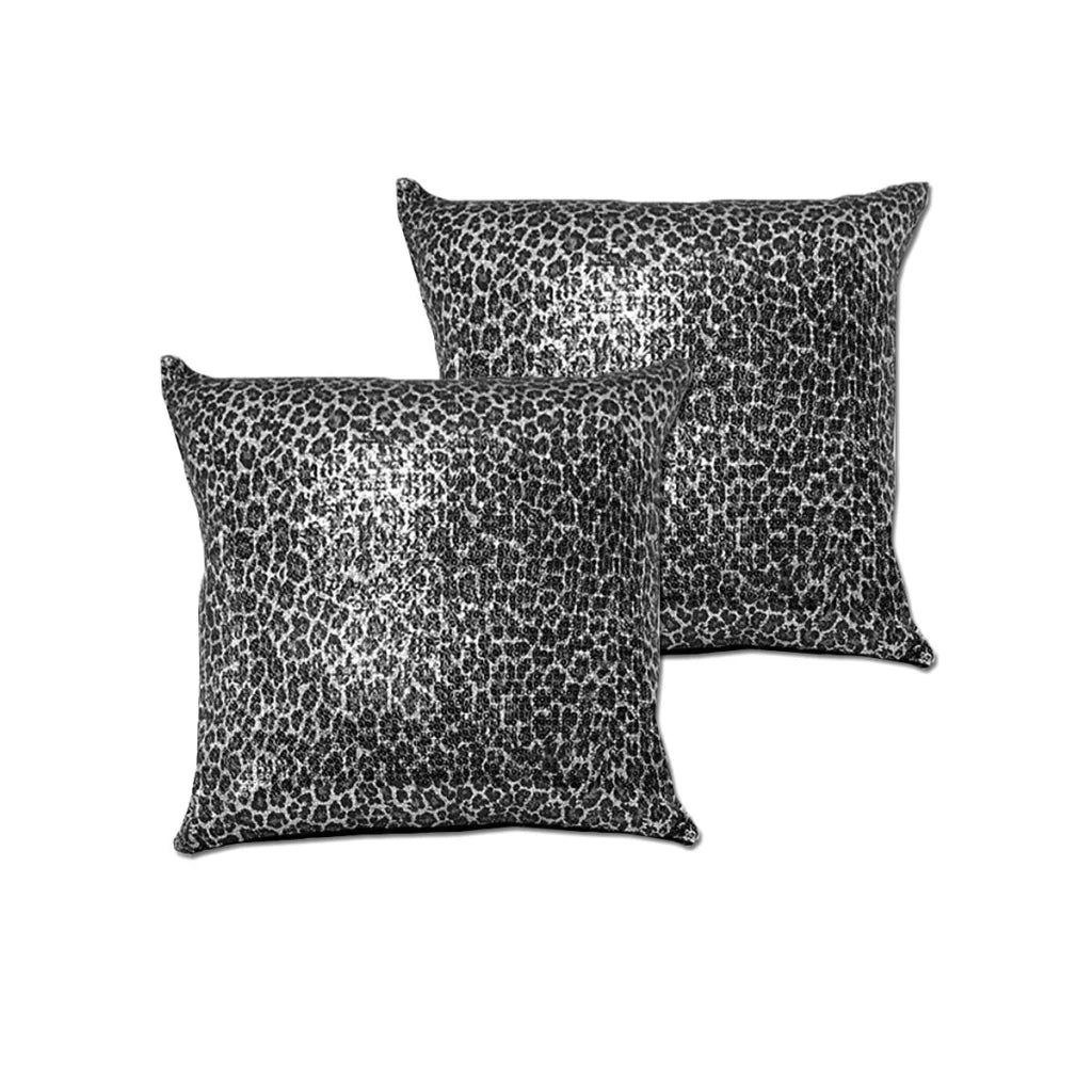 Pillowcases Accessorize Pair of Leopard Black Sequined
