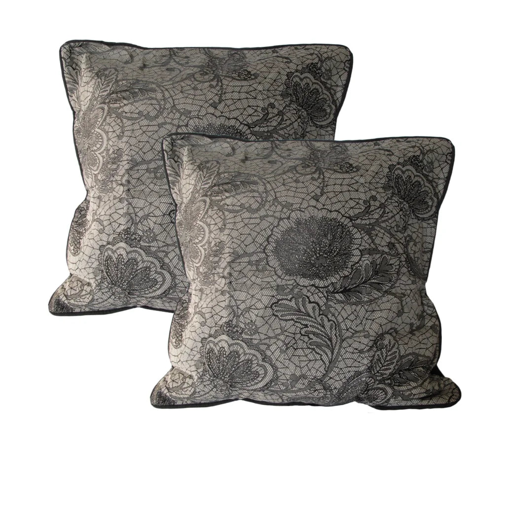 Pillowcases Accessorize Pair Trudie Lace European - Black