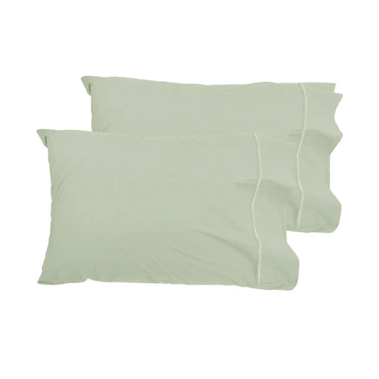 Pillowcases Grand Atelier Pair Queen-Sized - Fennel - Home