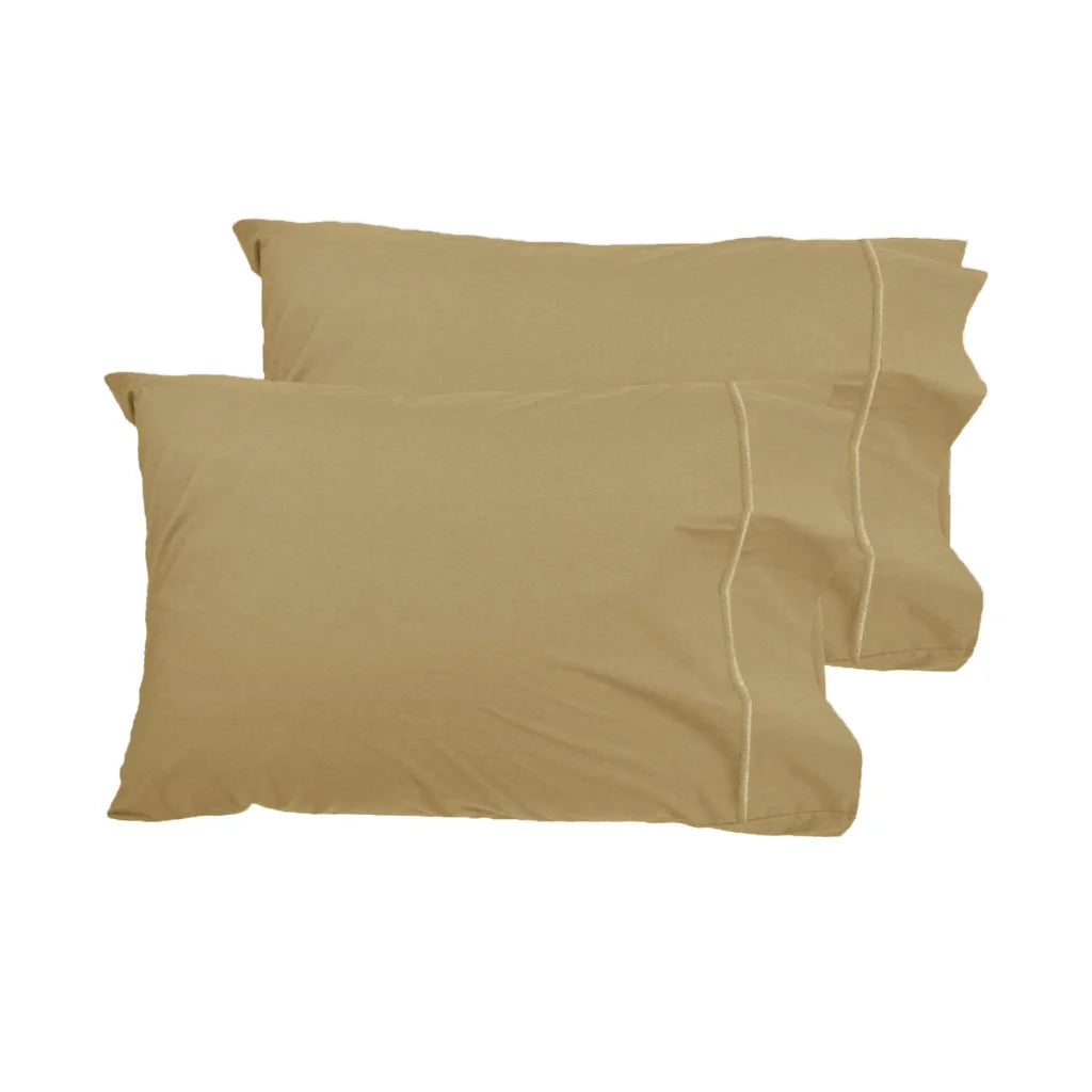 Pillowcases Grand Atelier Pair Queen-Sized - Royal Gold