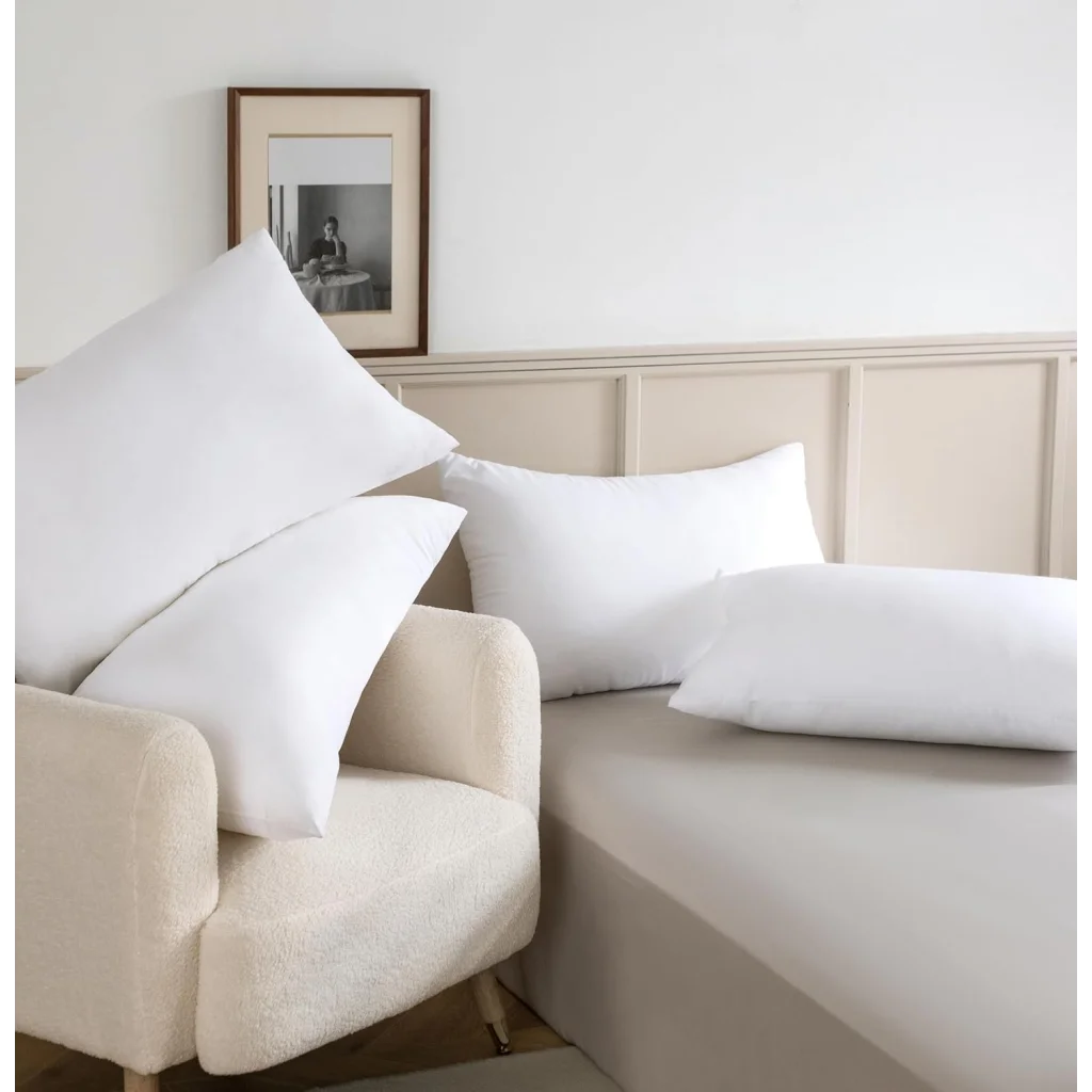 Pillows 4 Pack Luxury Plush Down Microfibre Medium Firm