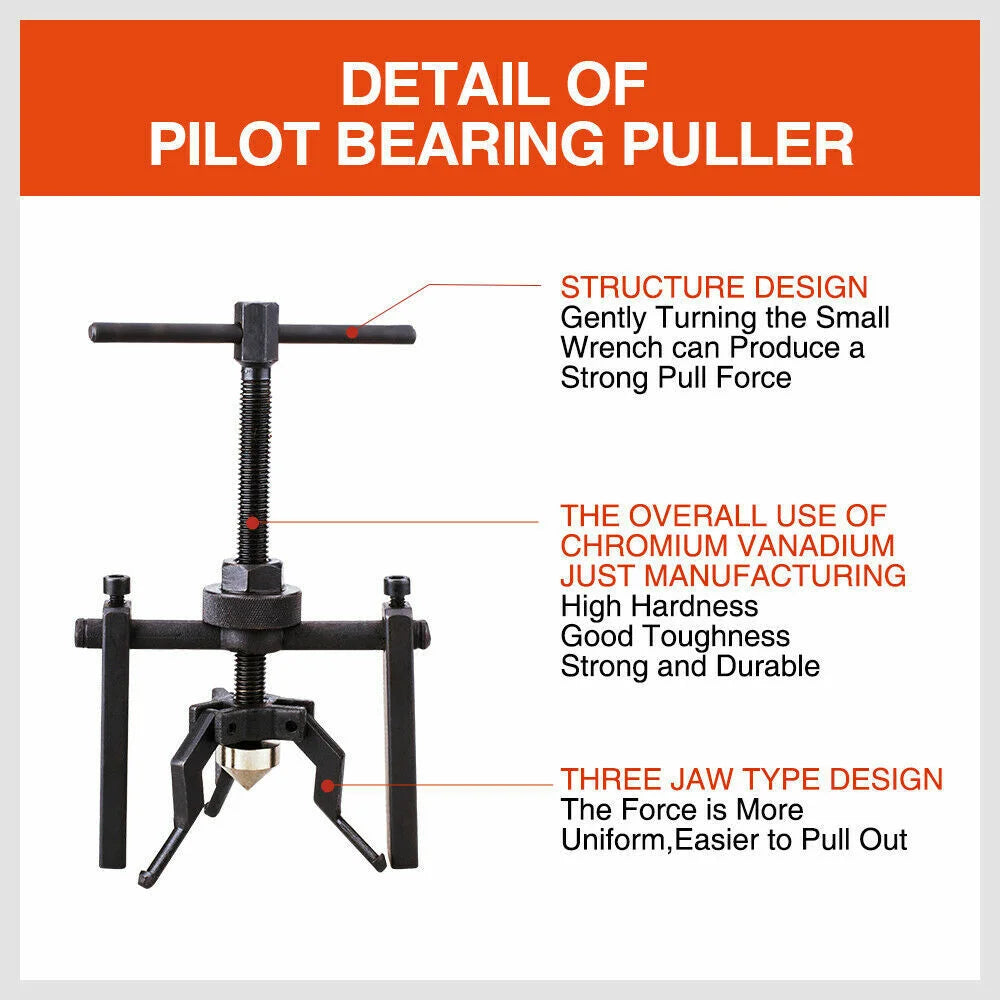 Pilot Bearing Puller Remover Heavy Duty 3 Jaws Bushing Gear