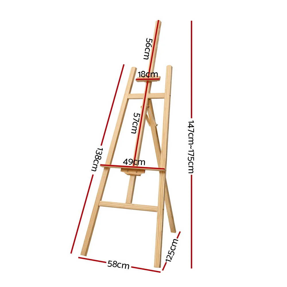 Pine easel art with colour matched pieces and support fittings