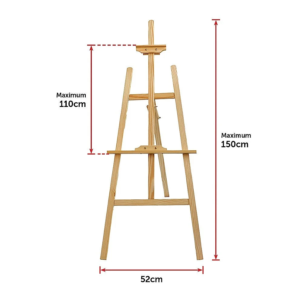Pine Wood Easel Artist Art Display Painting Stand for Shop