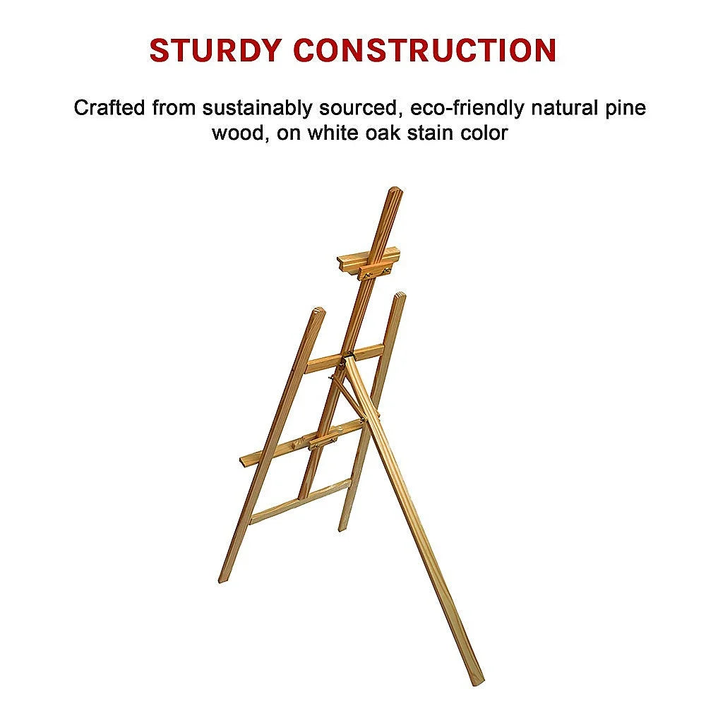 Pine Wood Easel Artist Art Display Painting Stand for Shop