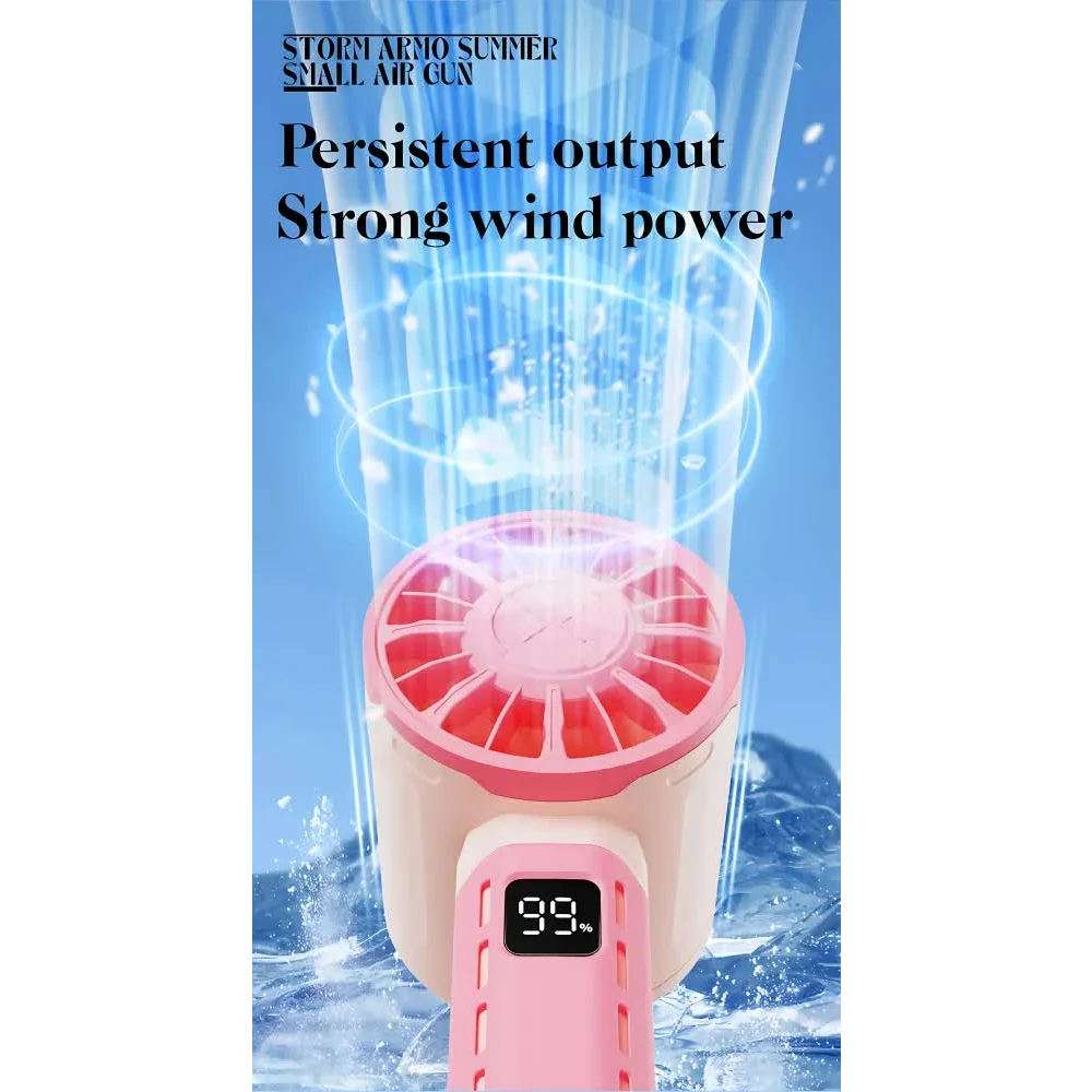Pink 100-Speed Mecha Handheld Fan | USB Rechargeable