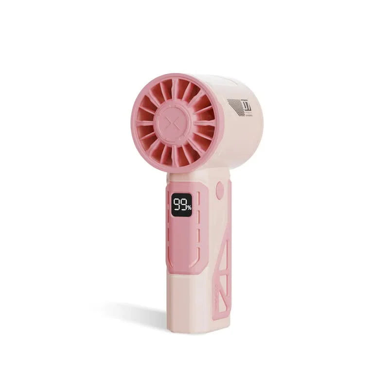 Pink 100-Speed Mecha Handheld Fan | USB Rechargeable