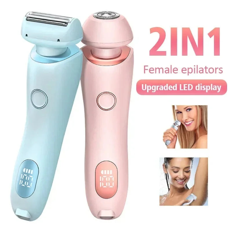 Pink 2-in-1 Electric Razor for Women - Multifunctional