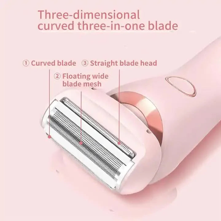 Pink 2-in-1 Electric Razor for Women - Multifunctional