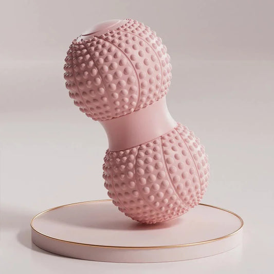 Pink 2pcs Fascia Ball Foot Arch Massager Peanut Ball